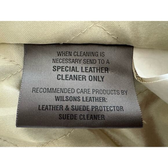 WILSON’S LEATHER Women’s M Beige Suede Faux Shearling Penny Lane Jacket - Picture 7 of 14